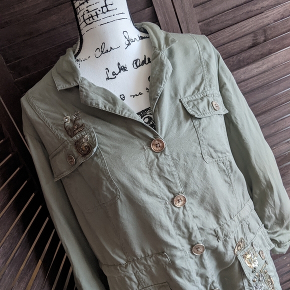 Chico's Embroidered Spring Jacket - Picture 2 of 16